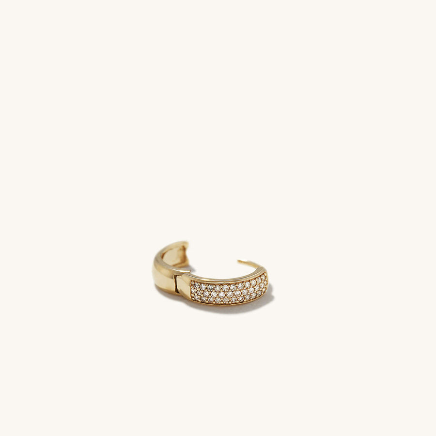 Dior large crystal half hoop earrings