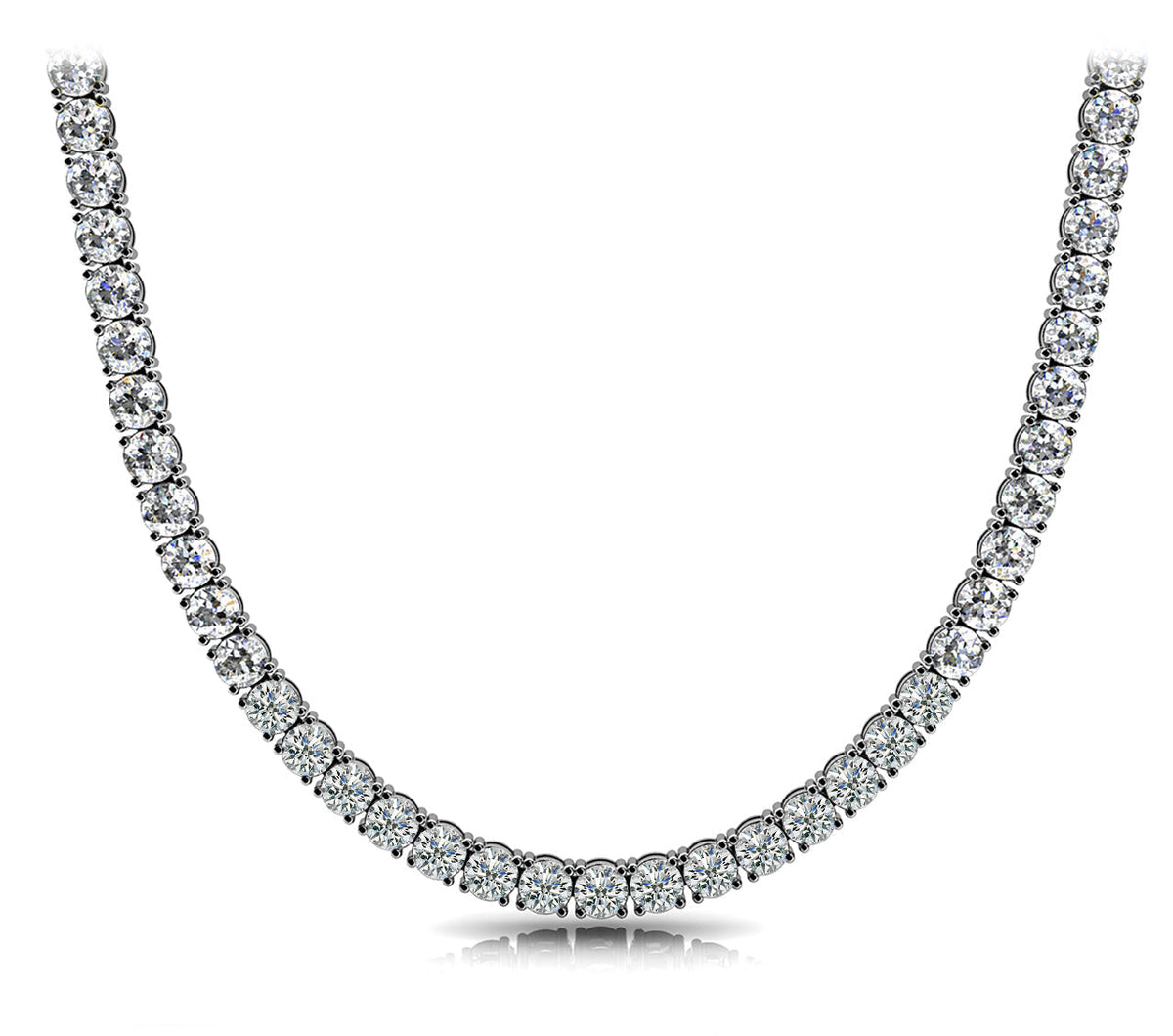 Riviera 8.31ct Diamond Necklace in 14K White Gold