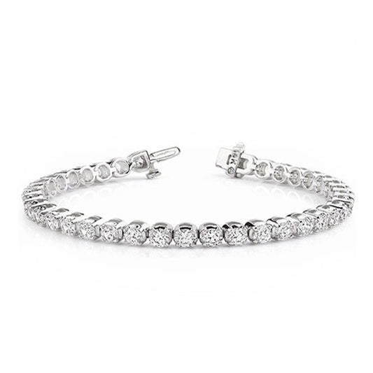 14K White Gold Diamond Tennis Bracelet; 6.00 ctw