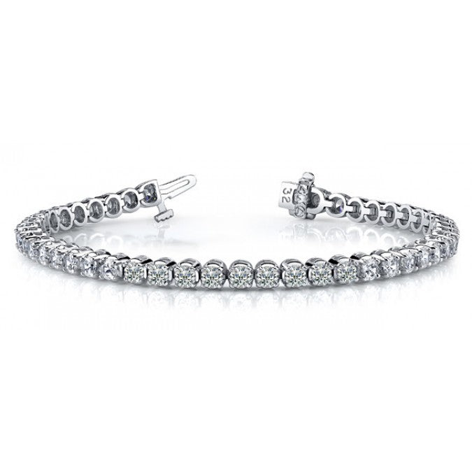 14K White Gold Diamond Tennis Bracelet; 1.00 ctw