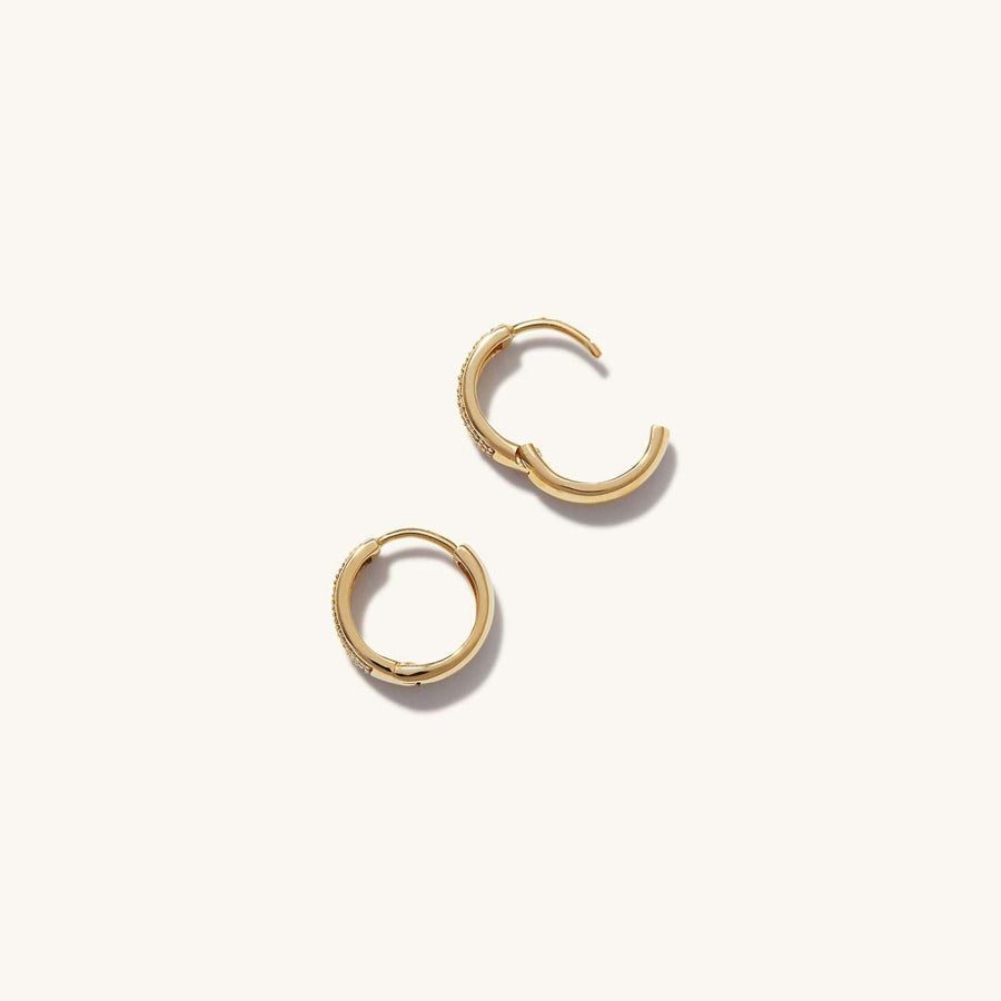 Dior large crystal half hoop earrings